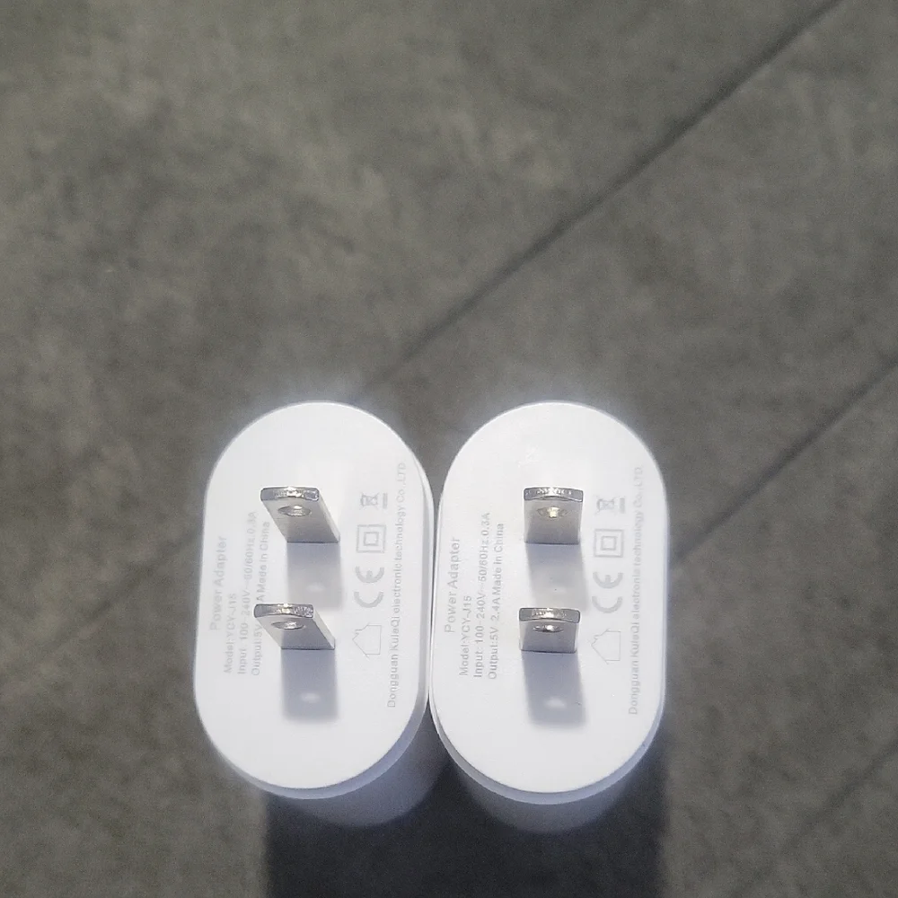 2 White USB TYPE C Wall Chargers